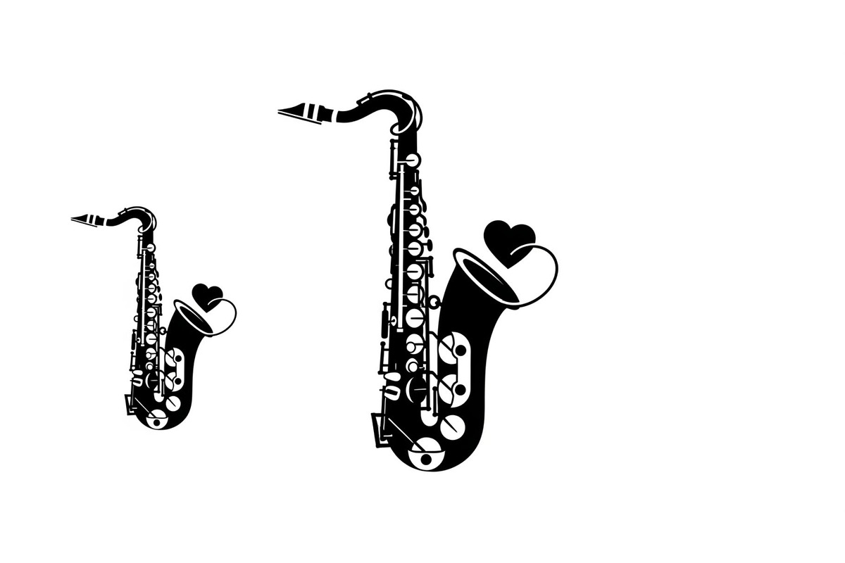 Saxophone Music Love Vector Bundle, an Illustration by Designs_River (Photo 51 of 51)