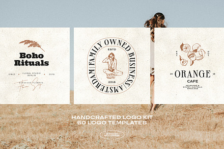 Handcrafted Boho Logo Kit, a Branding & Logo Template by iStar Design