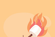 Hand Drawn Roast Marshmallow, a Food Illustration by MISS CHATZ (Thumbnail 3 of 3)