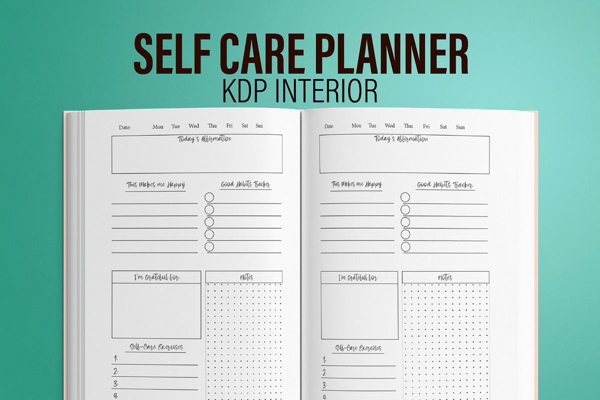 Self-Care Planner KDP Interior, a Templates & Theme by MatiArtShop (Photo 1 of 2)