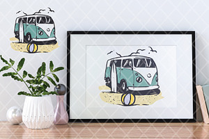 Hippie Retro Camper RV Van Design