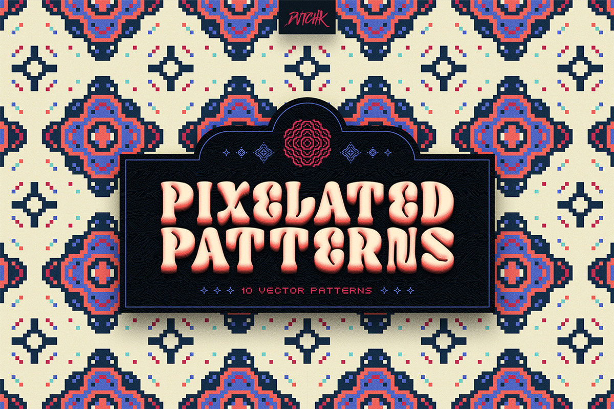 Pixel Mosaic Patterns | Vol. 05, a Pattern Graphic by dvtchk (Photo 6 of 10)