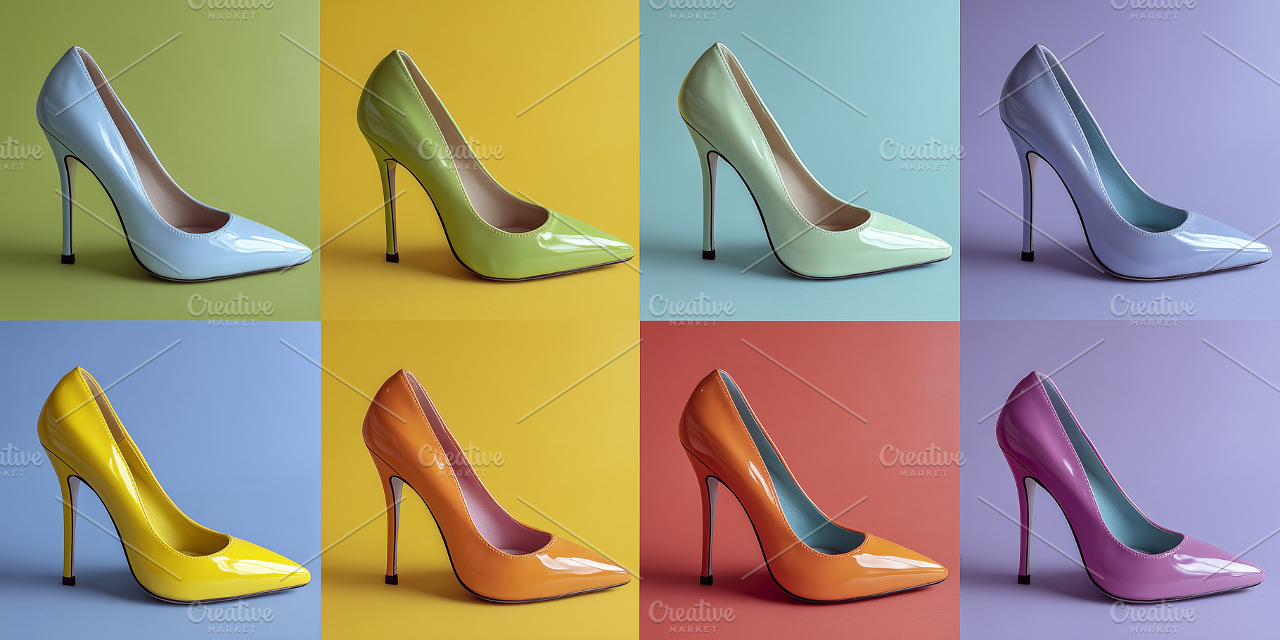 Vibrant high heels shoes in glossy, a Beauty & Fashion Photo by MistyDay