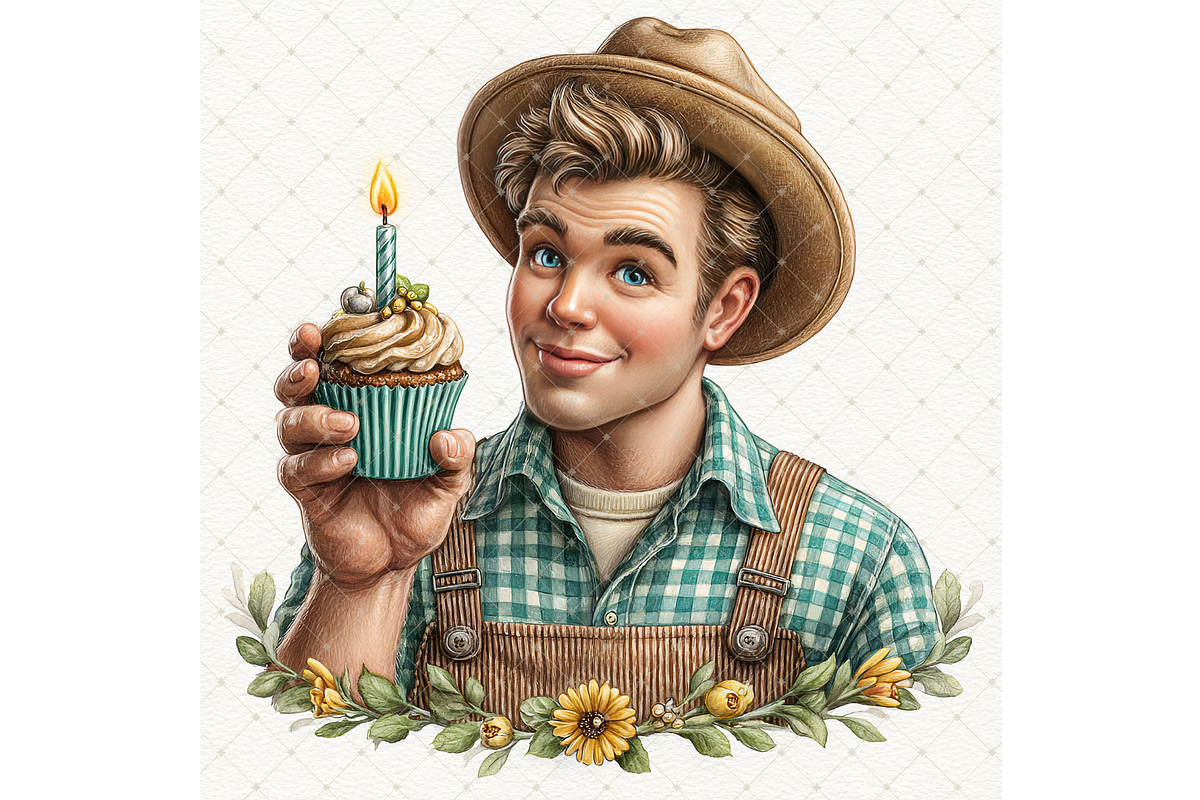 Birthday Man Clipart JPG, an Illustration by Memories By Lea (Photo 19 of 19)