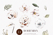 Fall Watercolor Floral BOHO Wedding, a Texture Illustration by WalaPalette (Thumbnail 4 of 6)