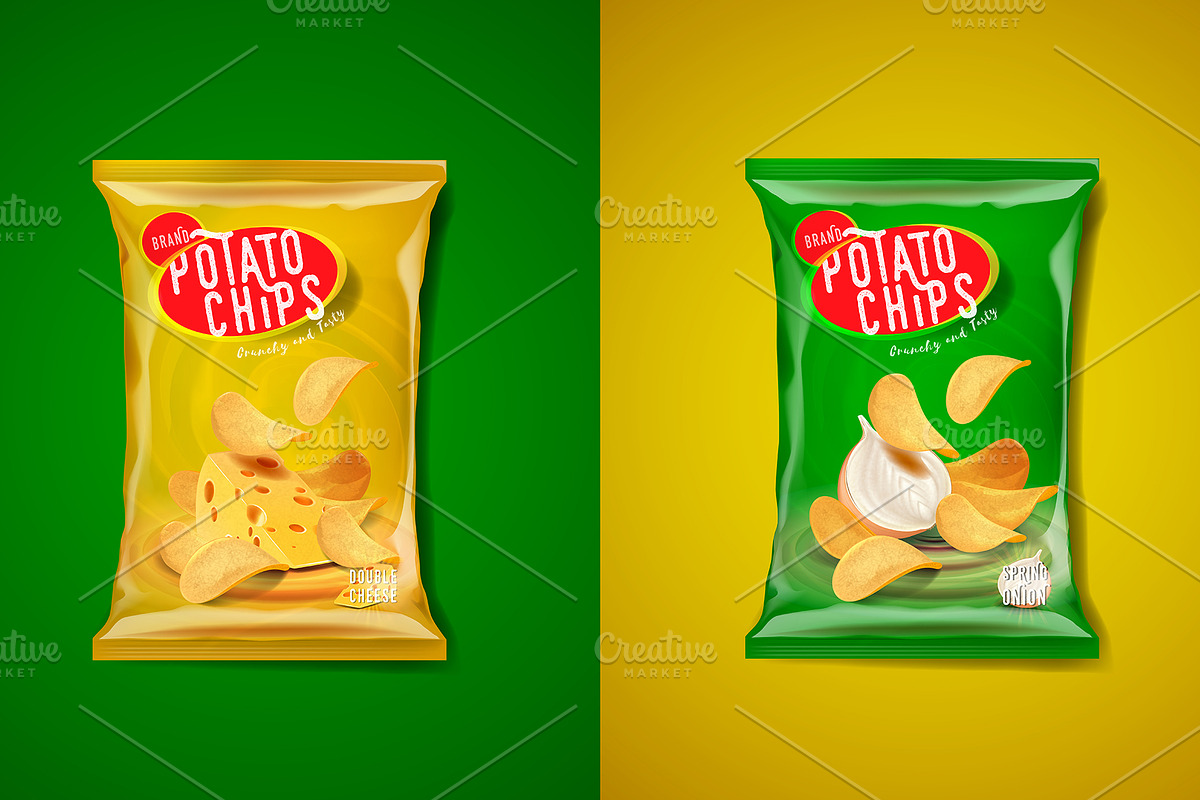 Potato chips advertisement template., a Food Illustration by George Rod (Photo 2 of 7)