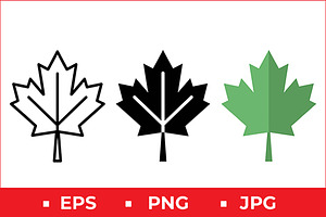 Maple Leaf Icons, a Solid Icon by Artonix