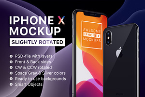 iPhone X Mockup - Slightly Rotated