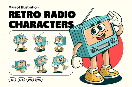 Retro Radio Characters