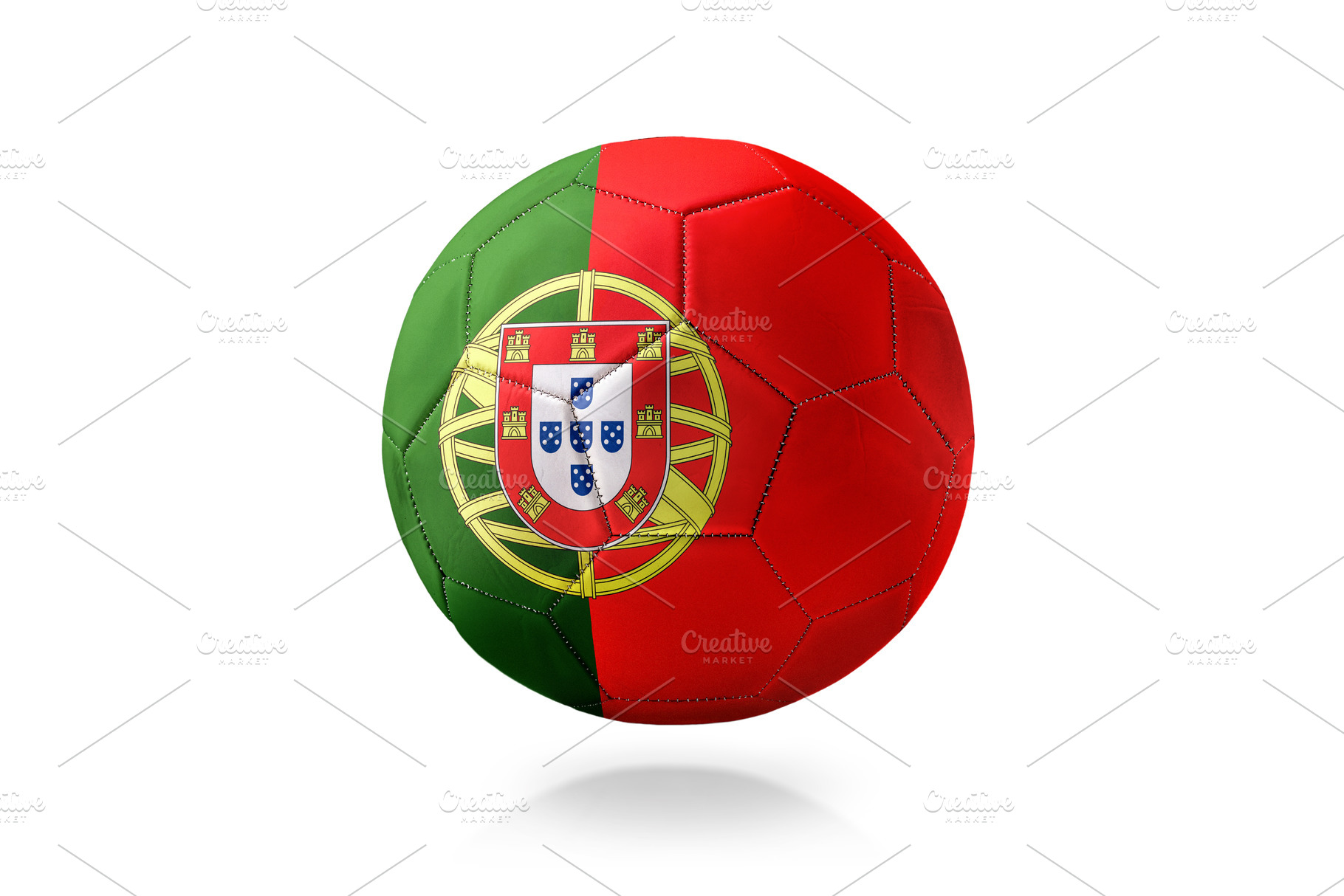 Portugal Flag Soccer Ball Isolated, a Sports & Recreation Photo by Davizro's Market