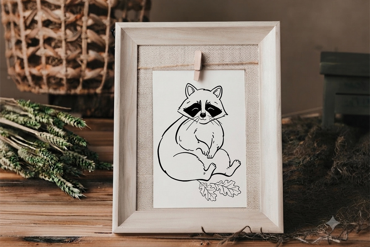 Hand-Drawn Raccoon Clipart PNG SVG, an Animal Illustration by ArtGiftsStudio (Photo 4 of 5)