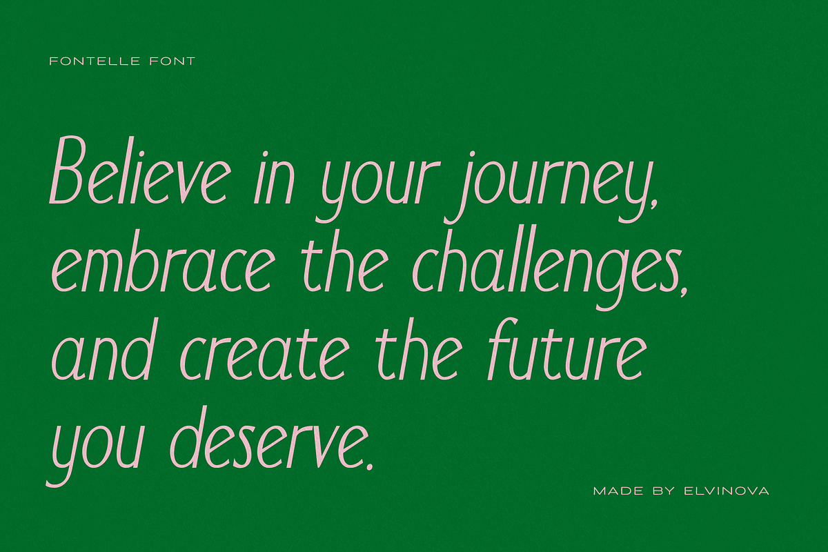 Fontelle Italic Sans, a Sans Serif Font by elvinova (Photo 6 of 8)