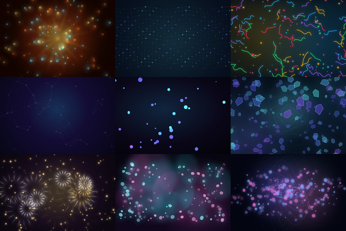 VJ Loops and Particles Backdrop, a Background Graphic by cheapmotiongraphics (Photo 6 of 7)