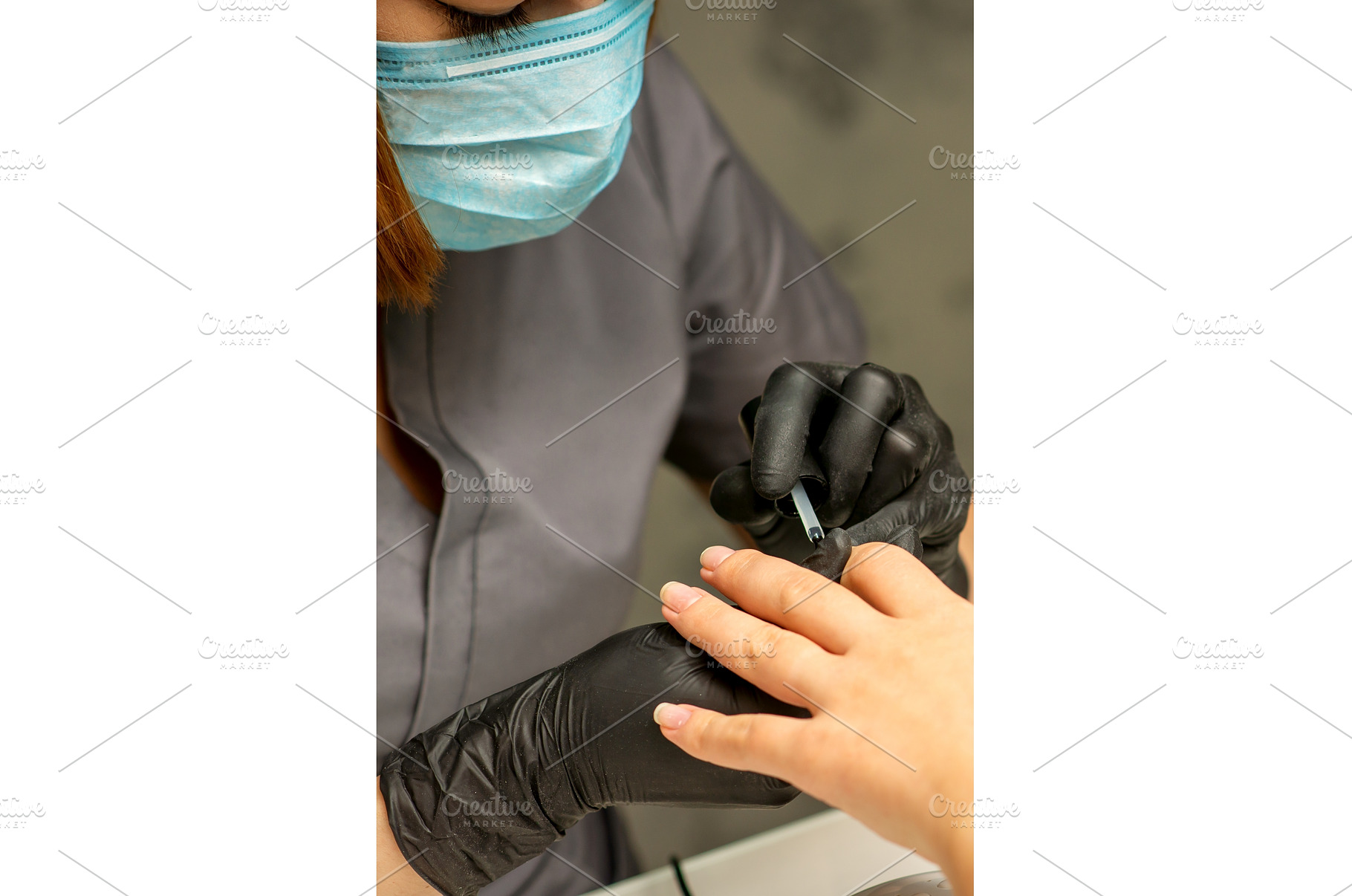 Manicure painting process. Manicure, a Beauty & Fashion Photo by okskukuruza