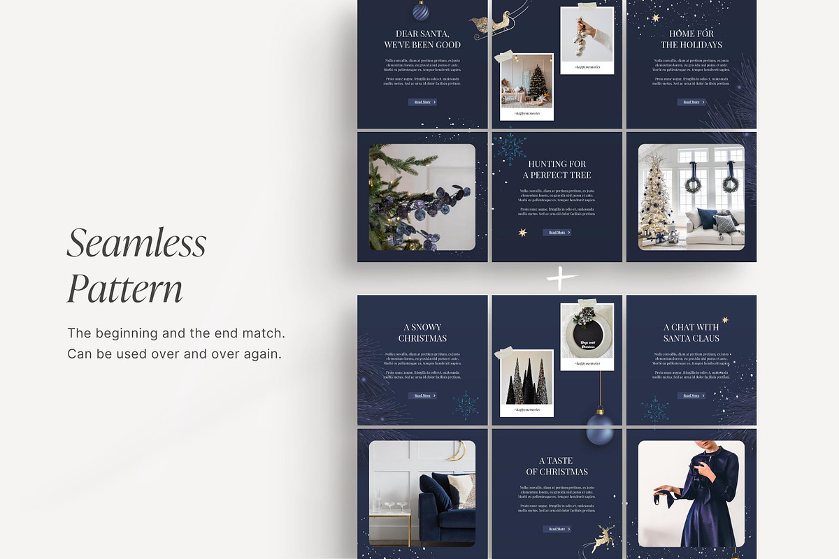 Christmas Instagram Puzzle template, a Social Media Template by LiliesandBerries (Photo 5 of 13)