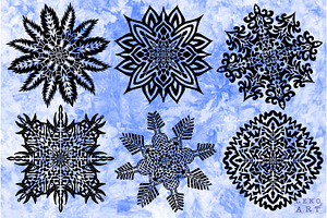 Snowflakes Brush Stamps Procreate