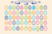 55 Hand Drawn Easter Eggs, an Icon by LTNG STUDIO (Thumbnail 1 of 2)
