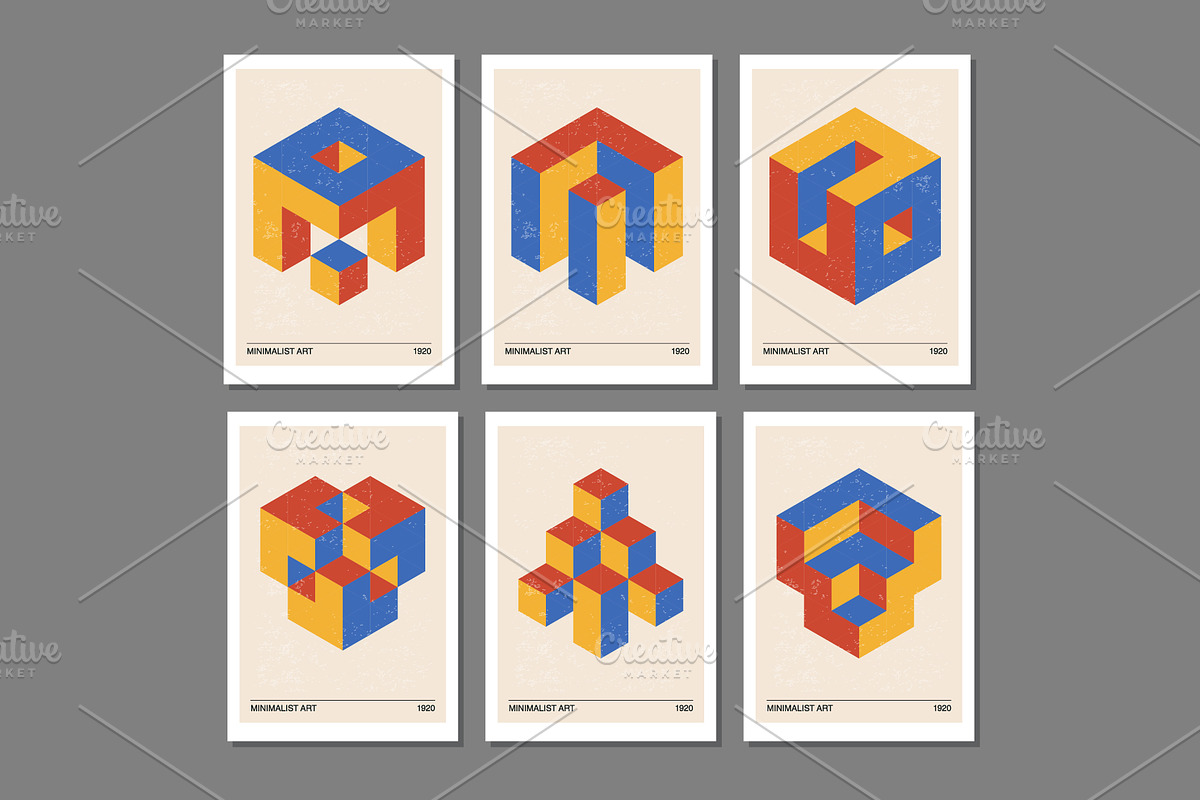 3D Geometry Printable Wall Art Set, a Background Graphic by C Design Studio (Photo 13 of 28)