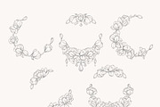Linear Magnolia Flowers Wreath PNG, an Illustration by Color and Decor (Thumbnail 6 of 7)