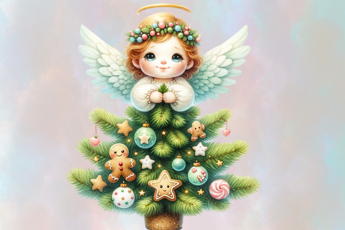Christmas Little Angel Clipart, an Object Graphic by Agnesagraphic (ID 95) (Photo 6 of 6)