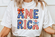 Preppy America PNG, Coquette, a Seasonal Illustration by Sublimation Artist (Thumbnail 4 of 9)