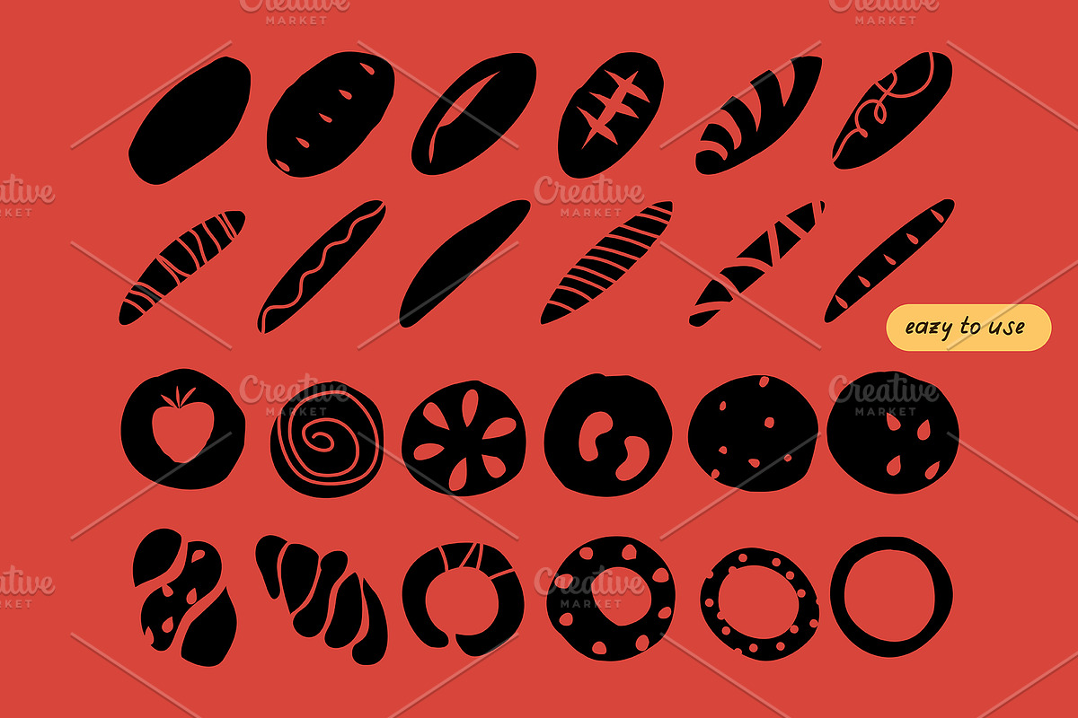216 BAKERY CLIPART - VECTOR SHAPES, a Decorative Illustration by JuDesign (Photo 5 of 21)