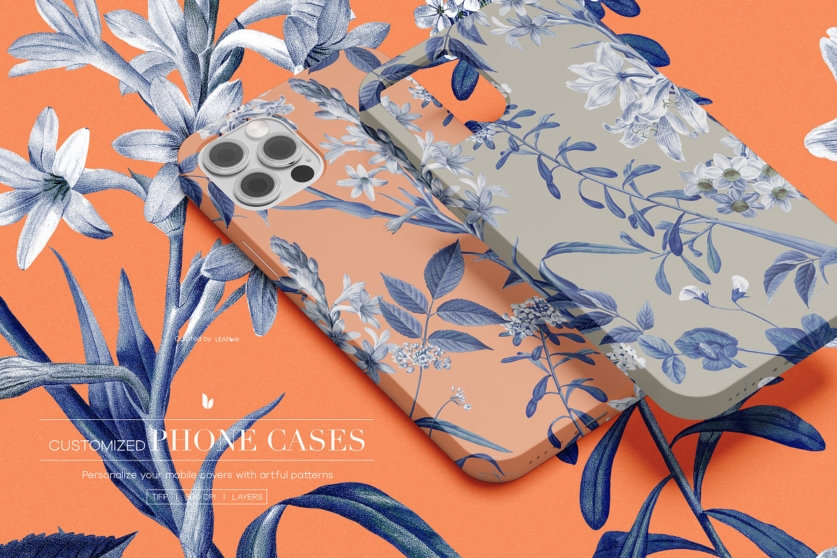 Fleur d’Azur Exquisite Floral Prints, a Pattern Graphic by LEAFure (Photo 10 of 10)