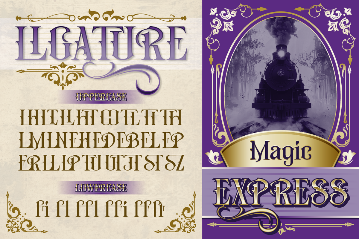 Valortha - Classic Victorian, a Serif Font by Burntilldead (Photo 6 of 11)