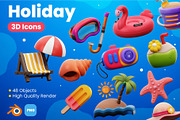 Holiday 3D Icons, an Object 3D Model by Rakata Studio (Thumbnail 1 of 7)
