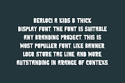 Berloci - Thick Font, a Sans Serif Font by Iqsiart Studio (Thumbnail 2 of 6)