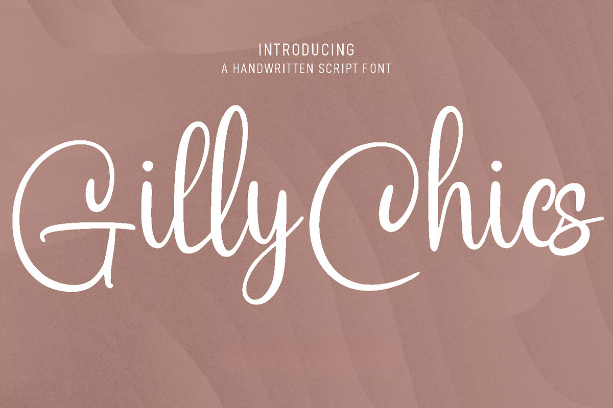 Gilly Chics Handwritten Script Font, a Handwritten Font by MACK 75 (Photo 1 of 3)