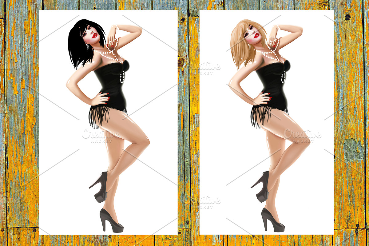 Pretty girl in the style of pin-up, an Illustration by Vavavka (Photo 4 of 5)
