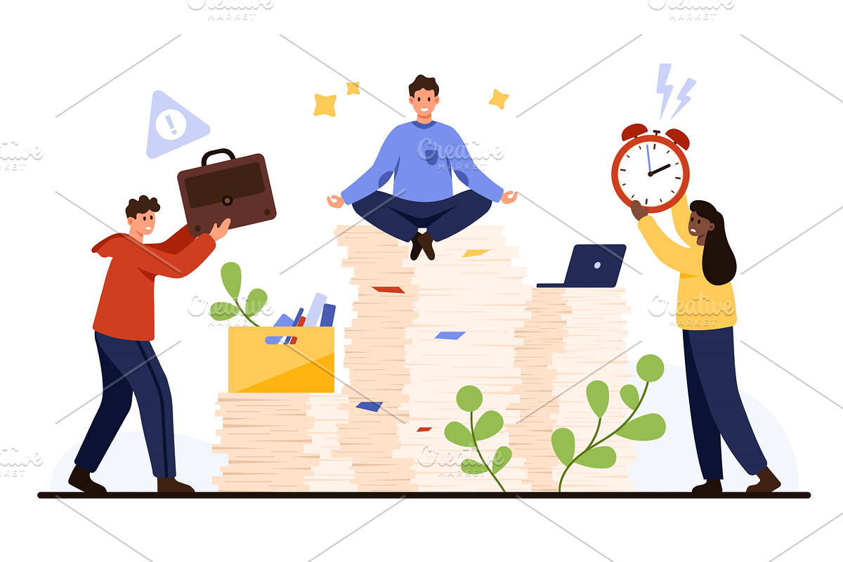 Work Life Balance Productivity, a Finance Illustration by Flashvector