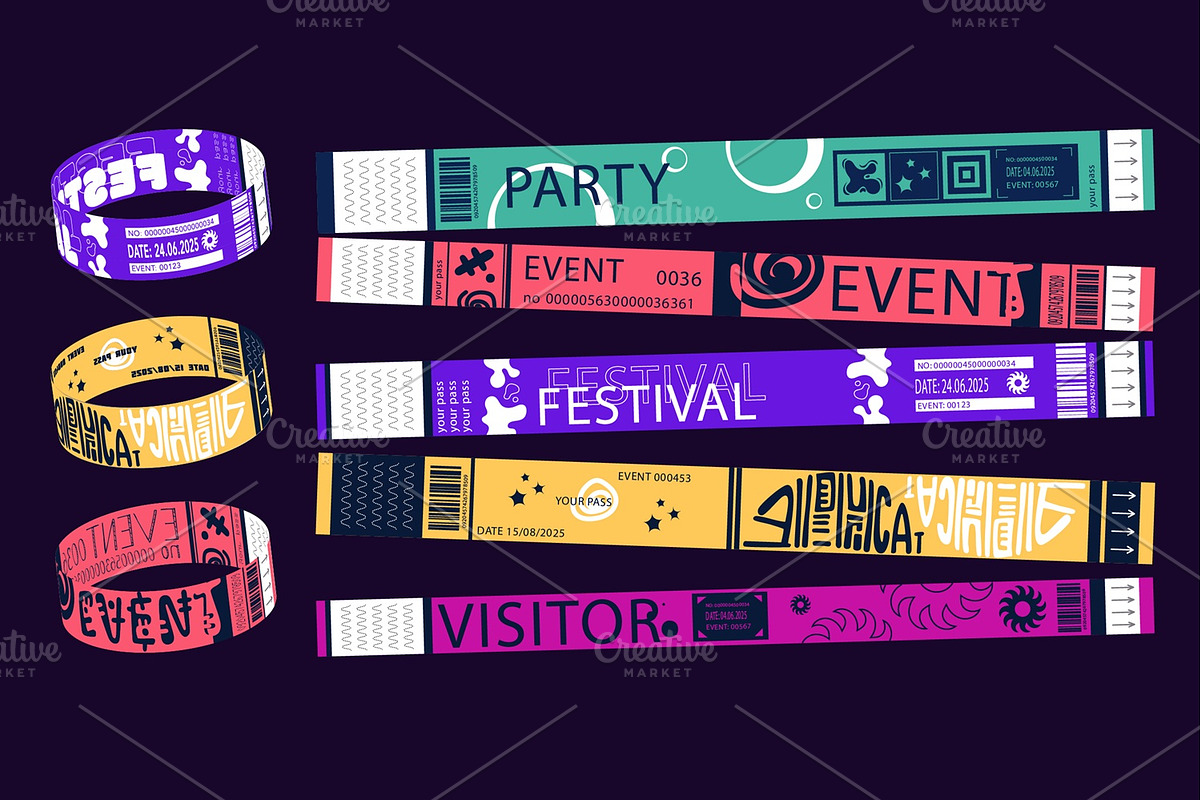 Event Party Bracelets, an Object Illustration by alexdndz (Photo 2 of 11)