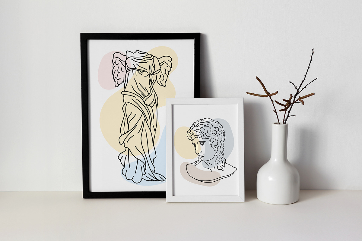 Antique Greek Sculpture Line Art, an Illustration by ViktoriArt (Photo 4 of 10)