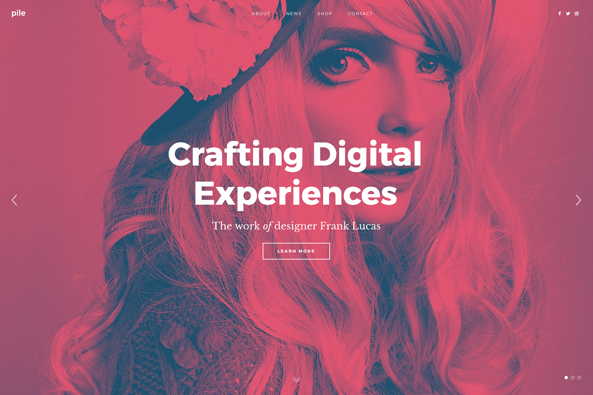 PILE - A WordPress Portfolio Theme, a WordPress Template by Pixelgrade (Photo 1 of 5)