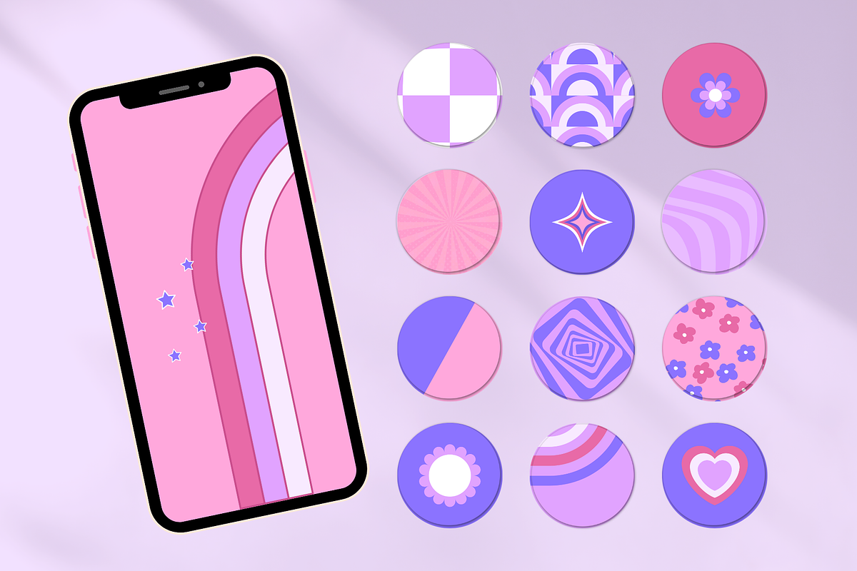 Groovy Instagram Highlight Covers, a Social Media Template by Boltik Studio (Photo 6 of 7)