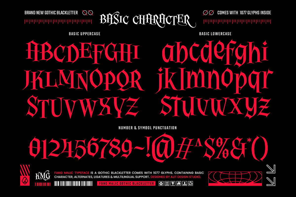 Fang Malic Typeface, a Blackletter Font by alit design (Photo 6 of 20)