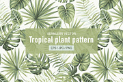 Tropical plant pattern., a Pattern Graphic by Anna Smirnova (Thumbnail 1 of 3)