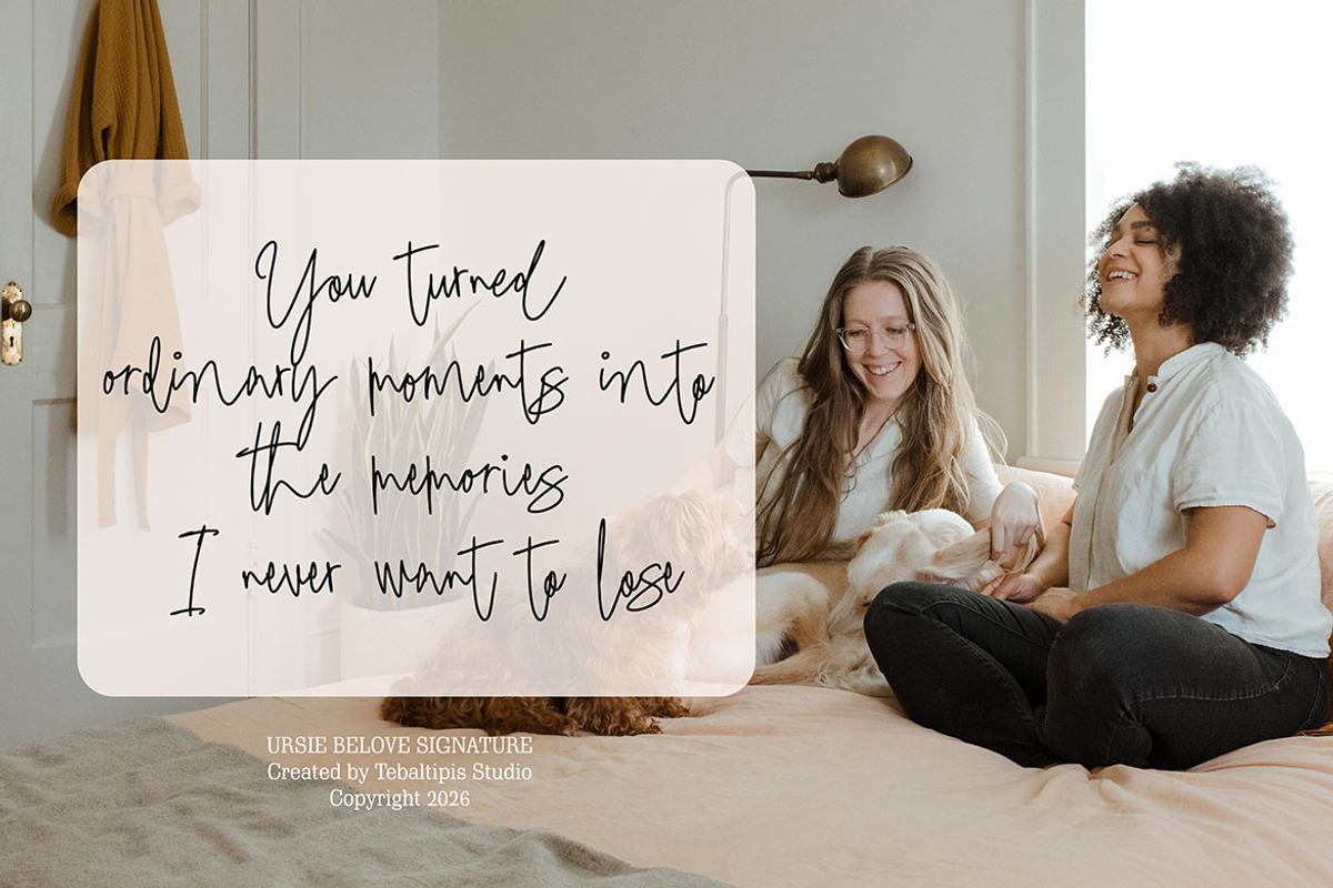 Ursie Bellove - Monoline Signature, a Handwritten Font by tebaltipislab (Photo 9 of 10)