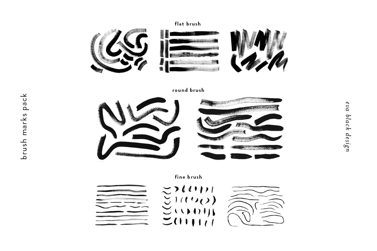 Brush Marks Pack, a Texture Graphic by Eva Black Design (Photo 5 of 5)