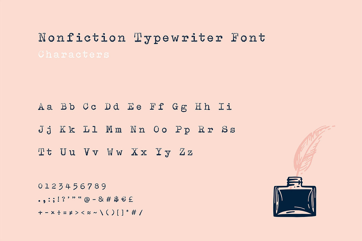 Nonfiction Typewriter Font & Extras preview 2