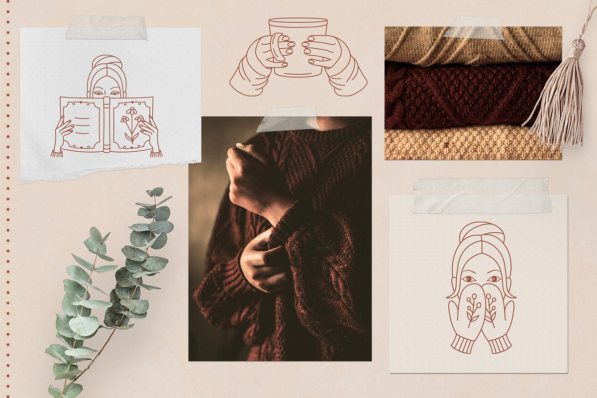 Winter everyday line icon set, an Outline Icon by NatalieArtShop (Photo 7 of 16)