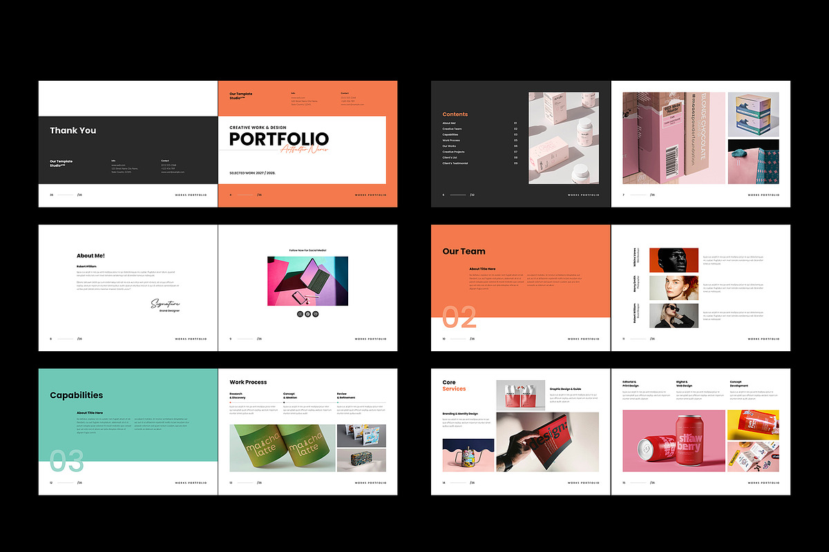 Works / Design Portfolio Template, a Brochure Template by TemplateFolio-Shop (Photo 18 of 20)
