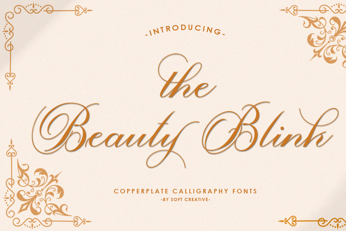 The Beauty Blink, a Script Font by Soft Creative (Photo 1 of 8)
