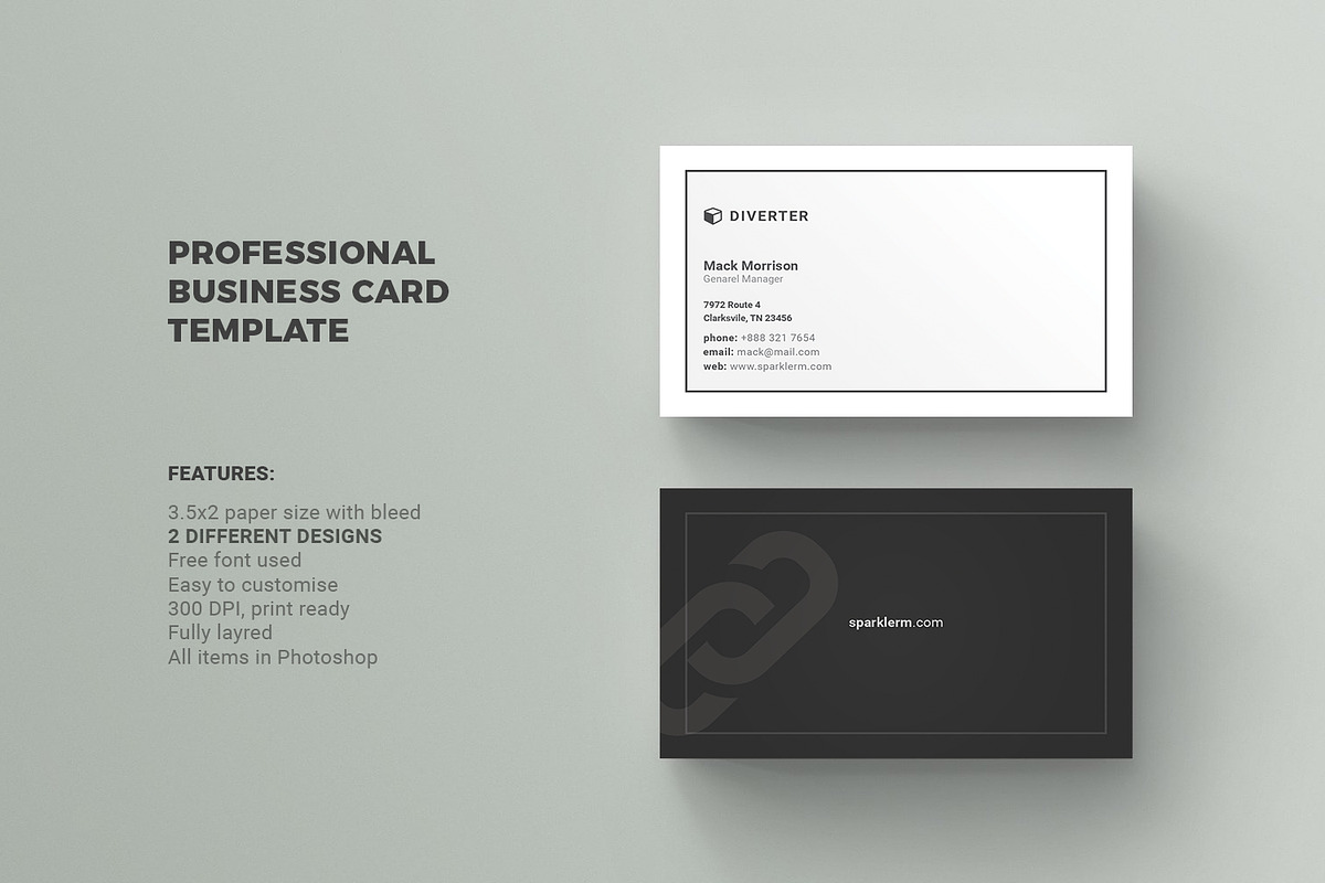 Business Card, a Business Card Template by Diverter (Photo 2 of 3)