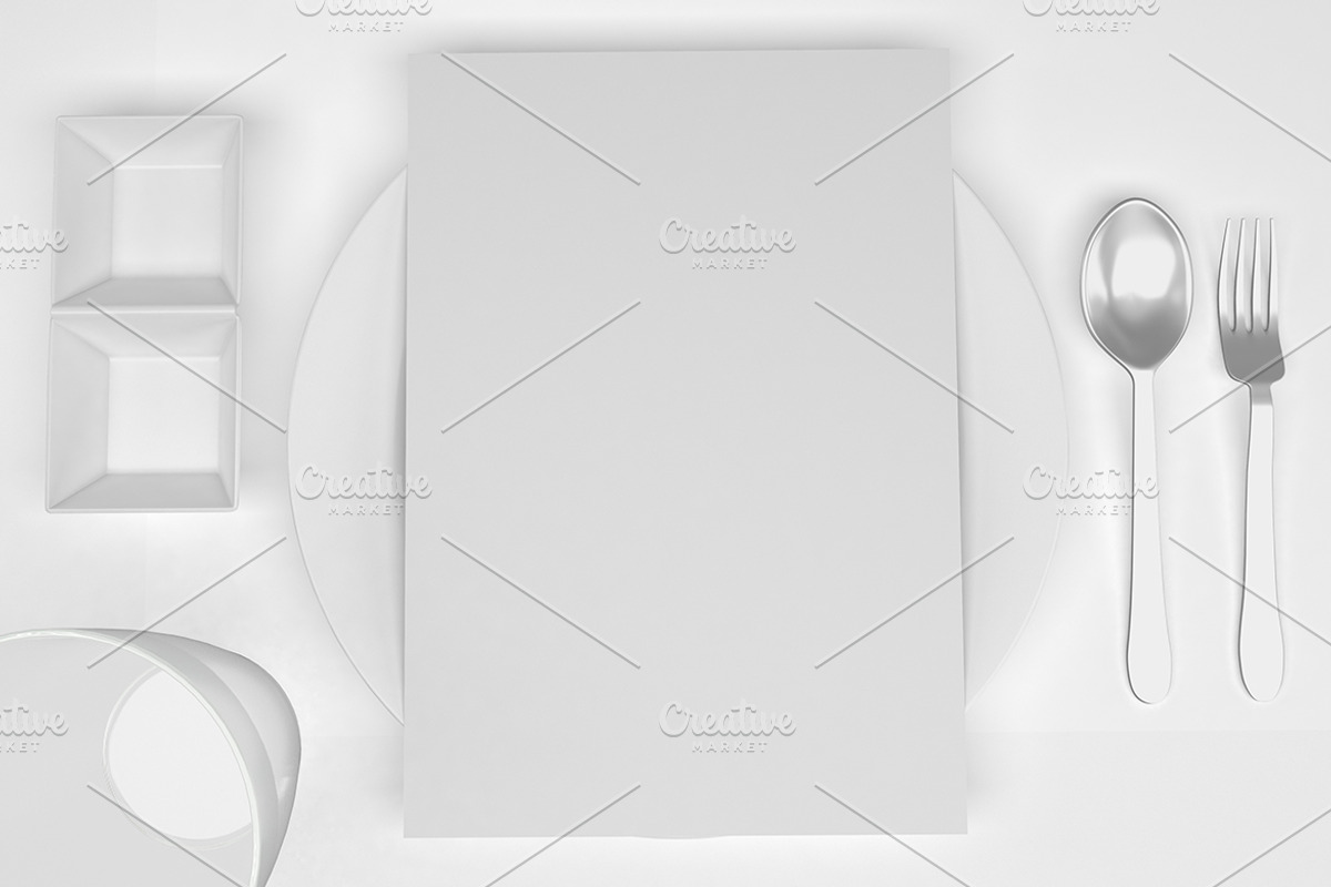 Menu Mockup, an Advertising Mockup by Qaleb Studio (Photo 2 of 2)