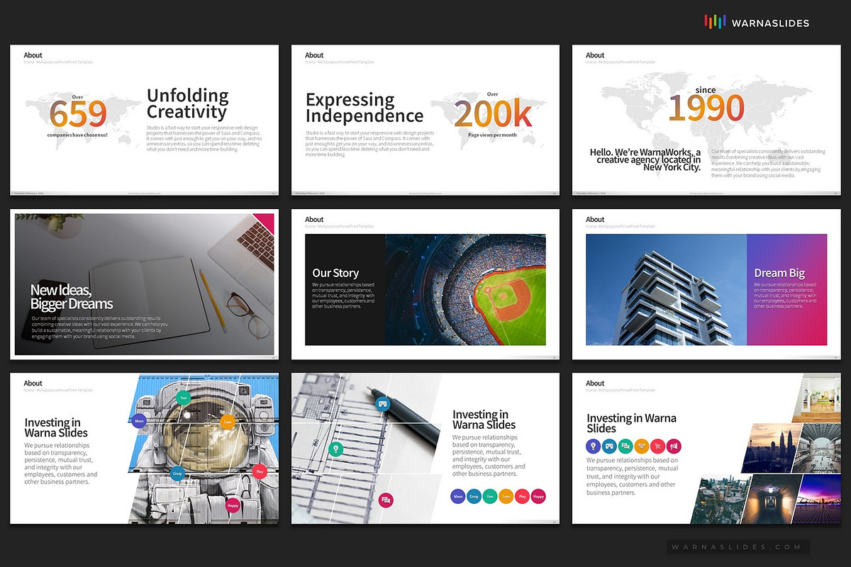 Company Profile PowerPoint Templates, a Presentation Template by Warna Works (Photo 6 of 36)