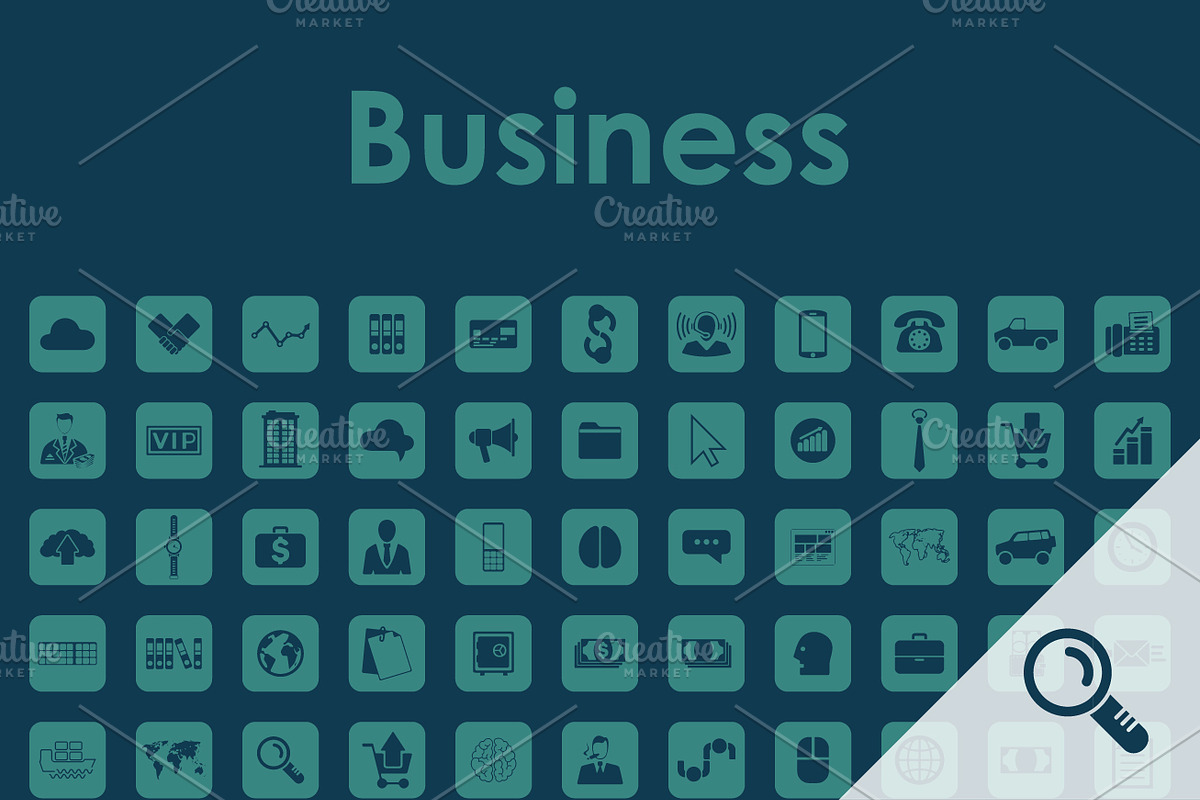 121 BUSINESS simple icons, a Templates & Theme by Palau (Photo 1 of 4)