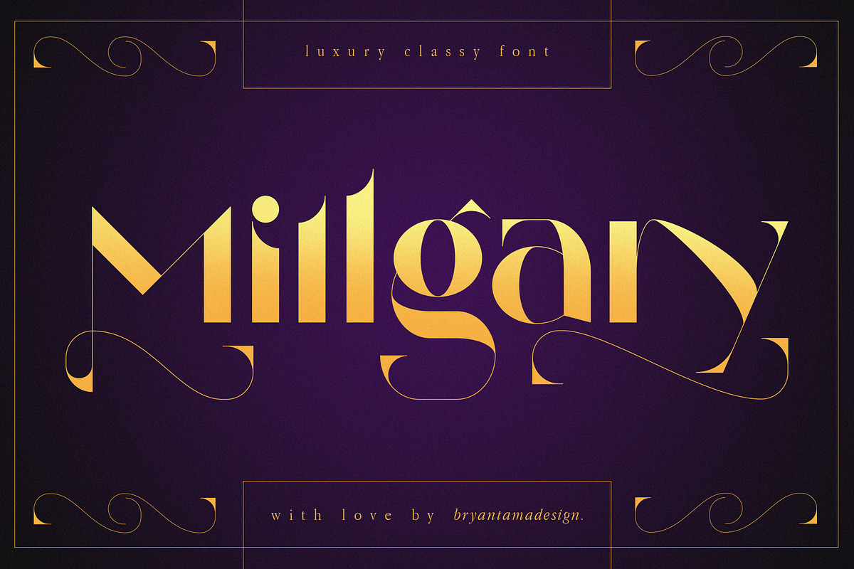 Millgary - Classy Font, a Sans Serif Font by StudioinBry (Photo 1 of 18)